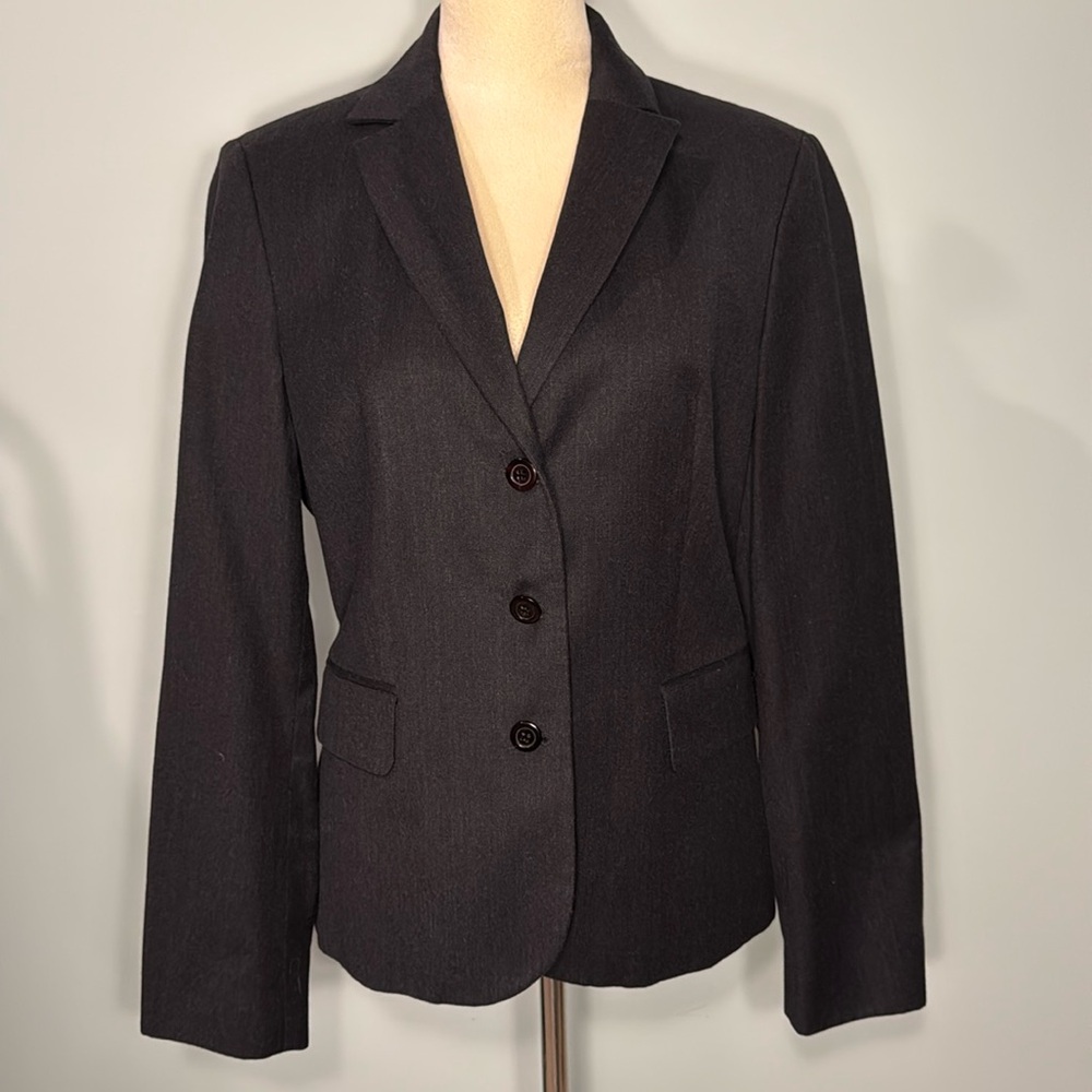 United Colors of Benetton wool blend gray blazer Size 46 US Size 8-10